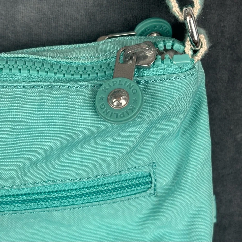 EUC Kipling Alvar multi-pocket Crossbody Bag in Mint Green Perfect condition! - Picture 8 of 15